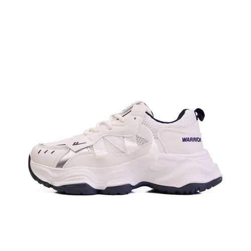 Warrior Низкие кеды Бежевые Темно-синие Двойная сетка Женские