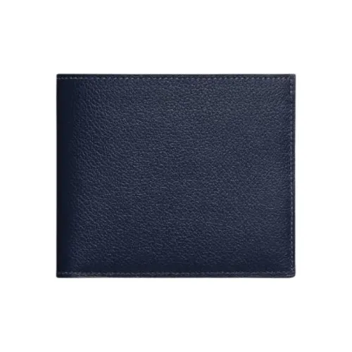 HERMES MC² COPERNIC Evercolor Телячья кожа Кошелек Унисекс 2Z BLEU NUIT Полночный синий