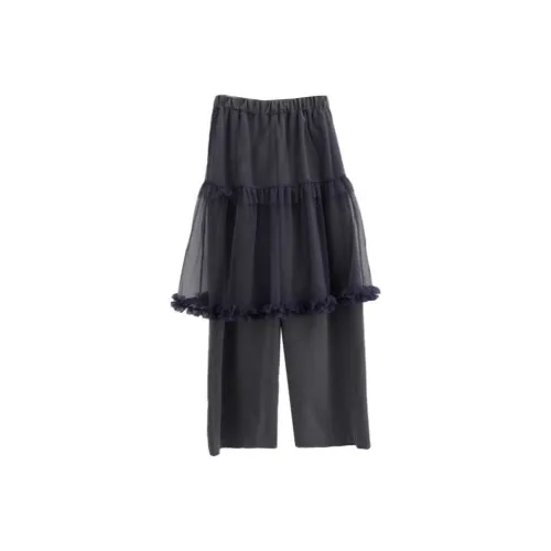 LOWEAR Сетка Юбка с оборками Брюки Повседневные брюки Женские