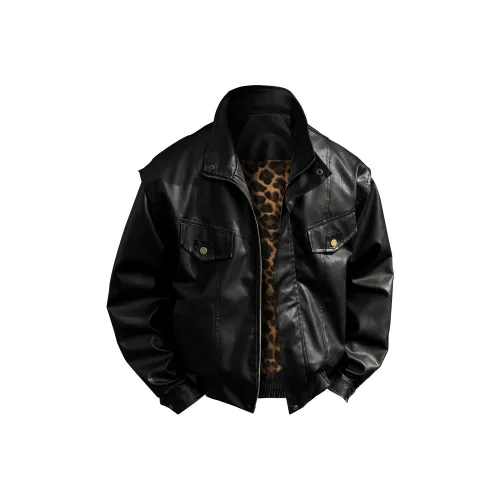 Paddy Julia Кожа Куртка Пальто Унисекс