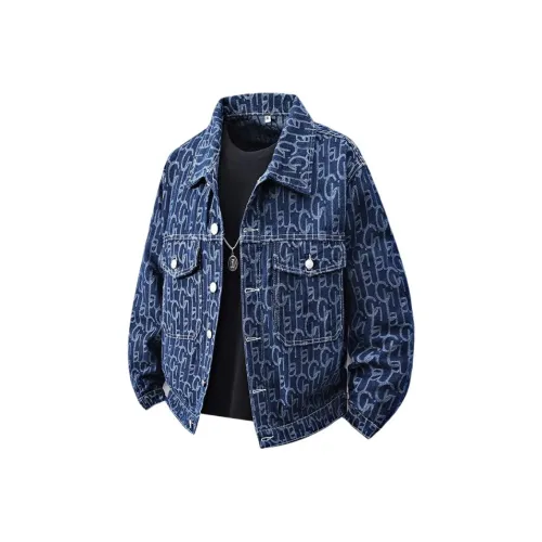 HIPHOPPUNKS Синий Мужской Джинсовые куртки