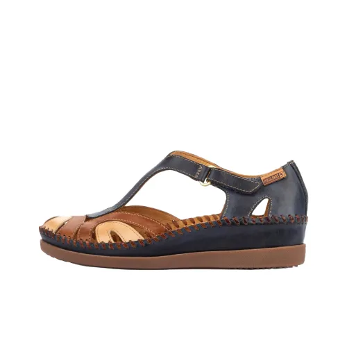 PIKOLINOS CADAQUES Римские Сандалии 4CM Женские Синие Коричневые