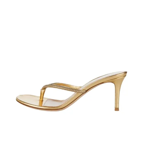 GIANVITO ROSSI Шлепанцы Женские Золотые