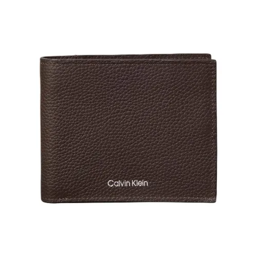 CALVIN KLEIN Кожа Кошелек Мужской Темно-коричневый
