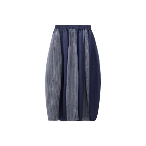 Giordano Повседневный Длинный Юбка Женские