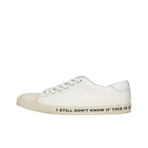 CELINE Пустой Low Топ Скейтборд Кроссовки Мужские Белые