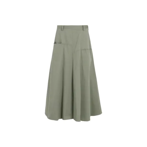 Yohji Yamamoto Y'S FW25 Хлопковая саржа Передний карман Юбка Повседневная Длинная Юбка Женская