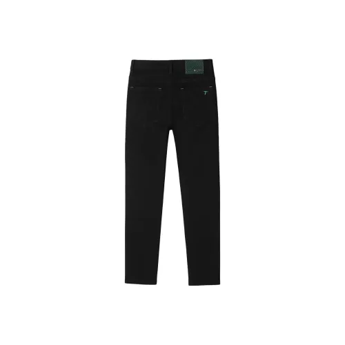 JUNMOWEI Ромб Черный Мужские Джинсы