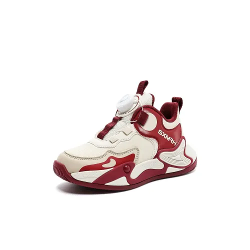 Binary Легкий Амортизация Противоскользящий MID Топ Kids Lifestyle Shoes Ангорский красный Детский