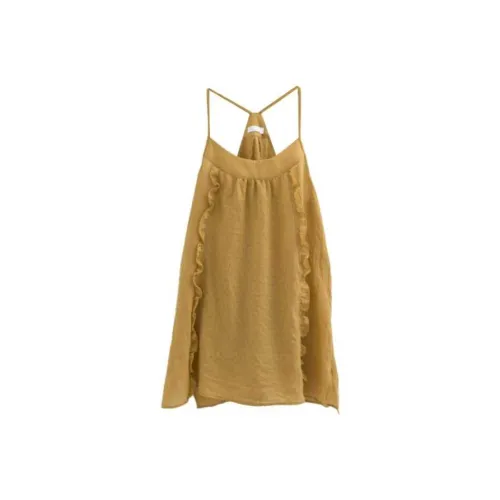 LOWEAR Винтаж Отделение Frill Ops Топ на бретелях Женские