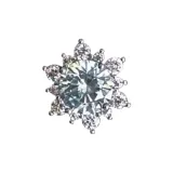 Серьги-гвоздики "Снежинка" - Синий (Одиночный)