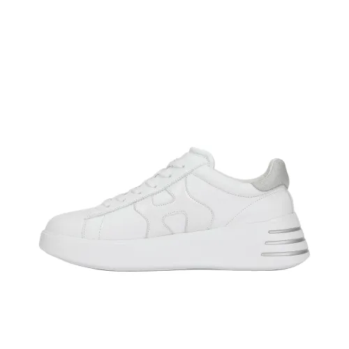 HOGAN Rebel Low Топ Стильные Скейтбординги Женские Белые Серебряные