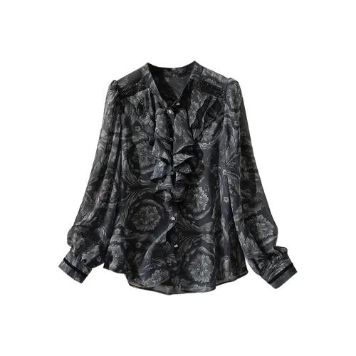 Cypress House Темно-серый Вереск Женские Рубашки