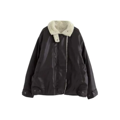 LOWEAR Матовая кожа мех Mustang куртка куртки и пальто женские