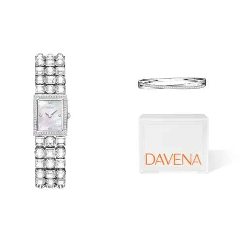 DAVENA Кварцевый Movement Женские Shining Adventure Collection Часы 19mm*23mm*7mm Жемчужная раковина Цвет