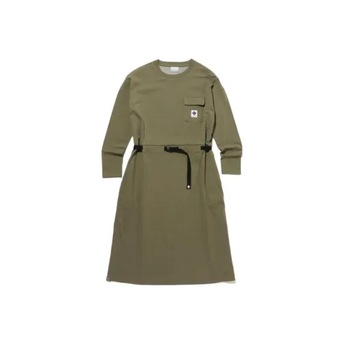 Коллаборация Columbia Длинное платье с длинными рукавами Женское