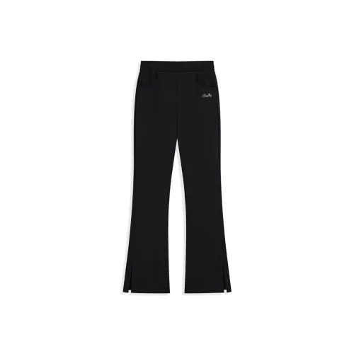 XTEP Вязаные спортивные брюки женские глубокий черный