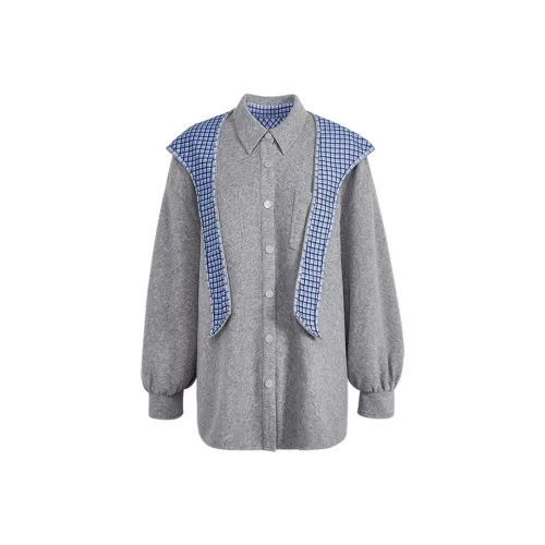 KUOSE Серый Женский Короткий Пальто