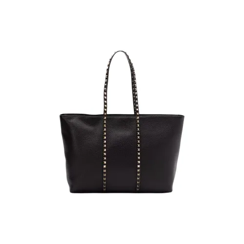 Valentino Rockstud Телячья кожа Тоут Сумка Сумка для покупок Сумка Сумка через плечо Средний Женская Черная