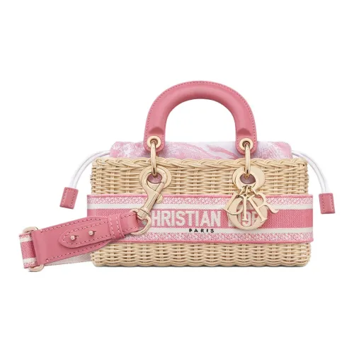 DIOR DiorivieraLady D Joy Rotang Сумка Lady Dior Сумка через плечо Маленькая Женская Розовая
