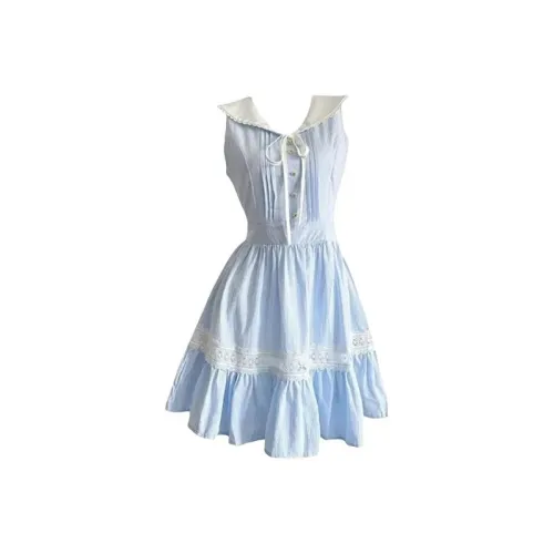 COVT Синий Женские Платья без рукавов