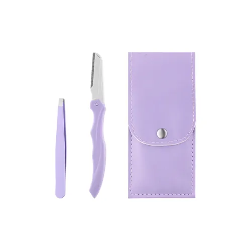 BEAUTIFUL AND CHARMING Пинцет для бровей + Бритвы для бровей + Кожаный чехол
