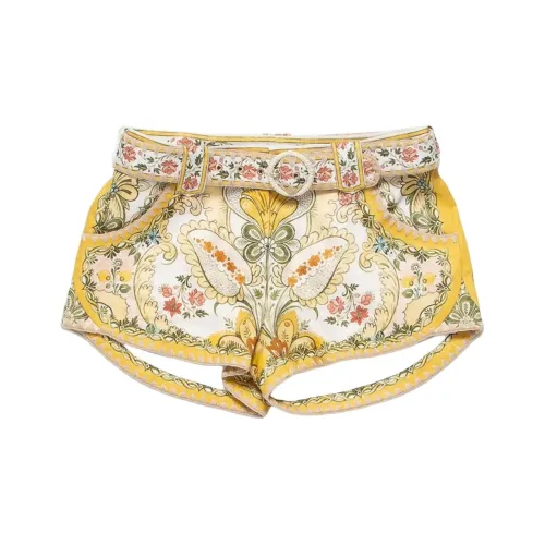 Zimmermann Желтые Женские Повседневные Шорты