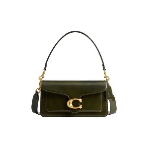 COACH Tabby Коровья кожа Сумка через плечо Сумка среднего размера Женская Оливково-зеленая