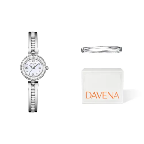 DAVENA Кварцевый Movement Женские Shining Adventure Collection Часы 23мм*23мм*9мм Жемчужная раковина Цвет