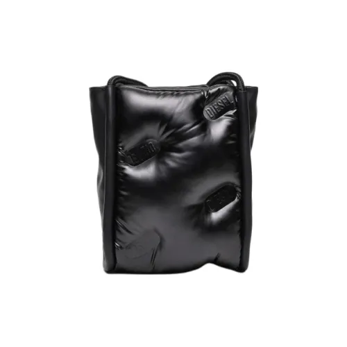 DIESEL Ткань Синтетическая кожа Сумка-ведро Сумка через плечо Мини Женская Черная