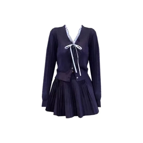 ACJL Осень и зима Маленький CHANEL Inspired Miu Стиль Позиционирование Одежда Комплекты Женские