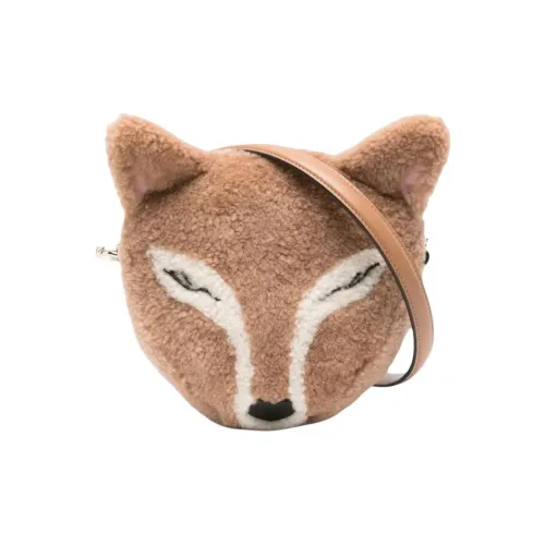 Jimmy Choo Shearling Сумка через плечо Женская Коричневая