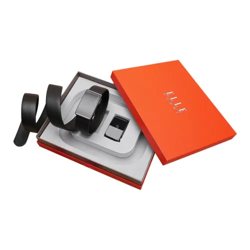 ELLE HOMME Ремень из натуральной коровьей кожи мужской черный ширина 3,55 см