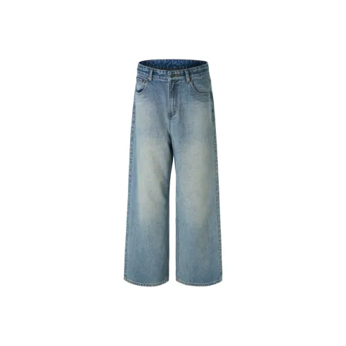 Holiday Count Винтажные синие унисекс джинсы