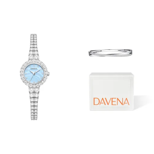 DAVENA Кварцевый Movement Женские Shining Adventure Collection Часы 23 мм Синие