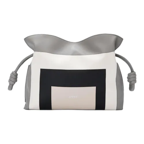 LOEWE Клатч из коровьей кожи средний унисекс серый