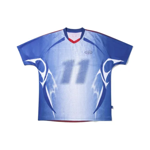 Подкладка Свободный крой Короткий рукав T-рубашки Мужской Вихрь Синий Полный принт Цвет Комплект