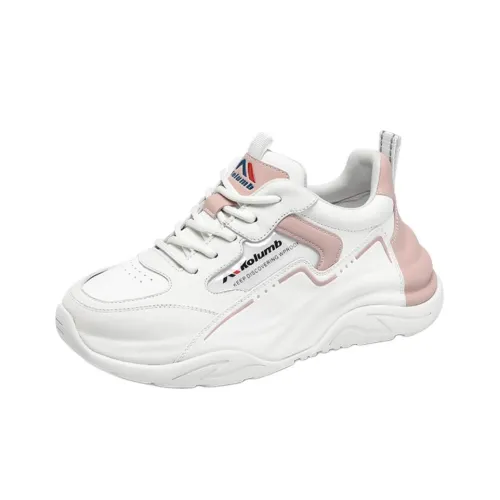 KOLUMB Высота Увеличивающий Легкий Противоскользящий Низкий Топ Кэжуал Женские Белый Розовый