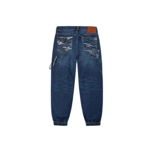 EVISU Джинсовый Синий Мужские Джинсы