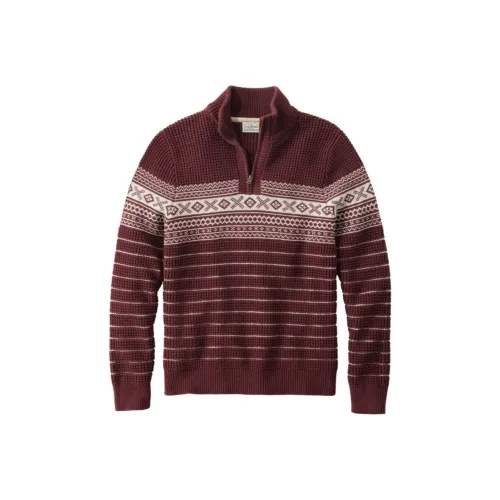 L.L.Bean Red Men's Sweaters L.L.Bean Красные Мужские Свитера