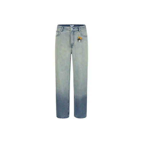 URBAN REVIVO Medium Gray Blue Men's Jeans URBAN REVIVO Средний Серый Синий Мужские Джинсы