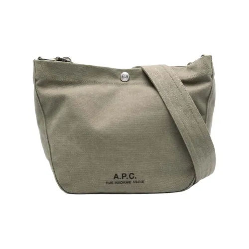 A.P.C Переработанный хлопок Сумка через плечо Женская Хаки