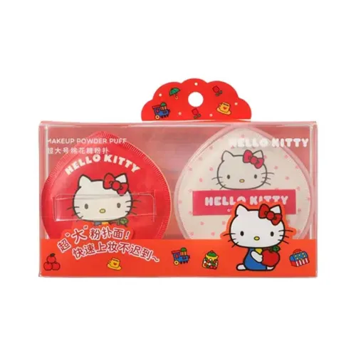 Miniso Hello Kitty Экстра-большой Хлопковая конфета Воздушная подушка Розовый Легко наносится Мягкий 2 шт. коробка
