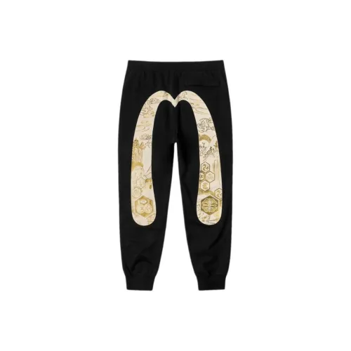 EVISU Черные Мужские Повседневные Штаны