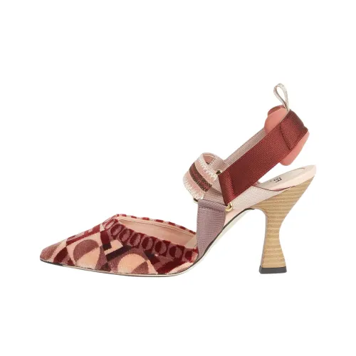 FENDI Colibrì Нестандартный каблук Высокие каблуки 8,5 см Женские Розовый