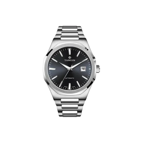 TANGIN Junis Collection Автоматический Механический Механизм Мужские Часы Часы 41 мм 41 Черный Циферблат
