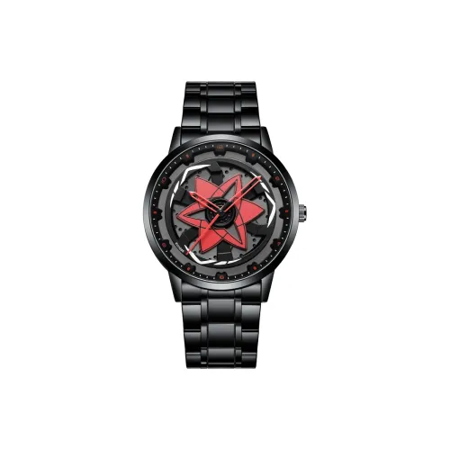 BAOGELA Кварцевый механизм нержавеющая сталь ремешок мужские часы красный циферблат