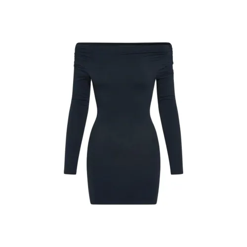 Khy FW25 Off The Плечо Мини Платье Длинный Рукав Платье Женские