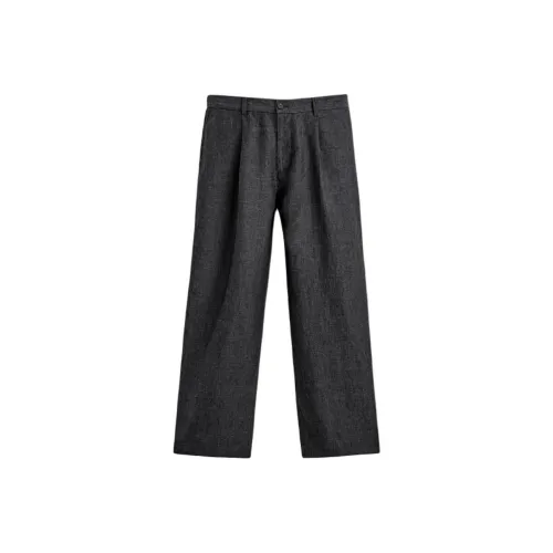 ZARA Зебра с принтом Серый Мужской костюм Брюки