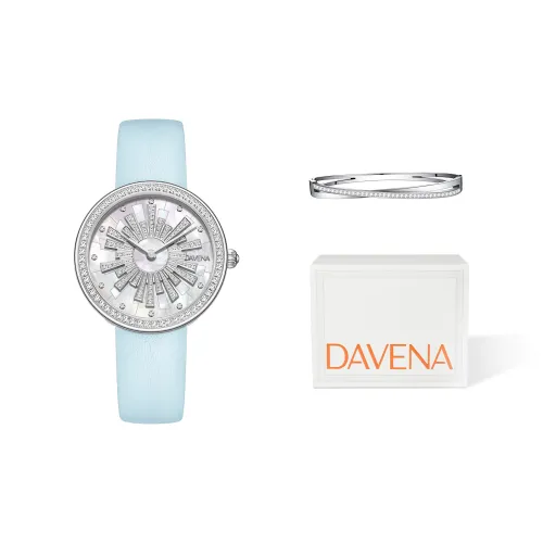 DAVENA Possession Collection Кварцевый механизм Часы Женские Жемчужная раковина Циферблат